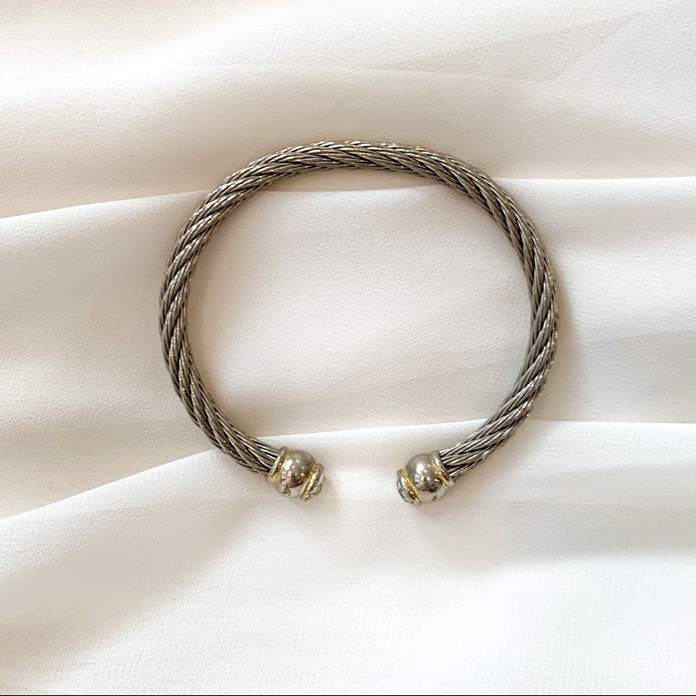 VTG Silver Cord Twist Bracelet